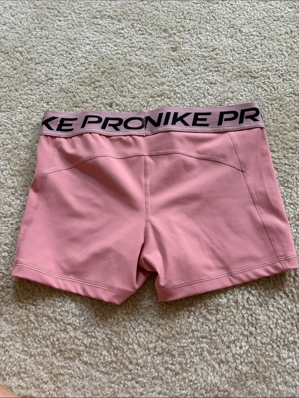 Nike Women's Pink Pro Training Shorts with Elastic Logo Waistband (Nike Pros)